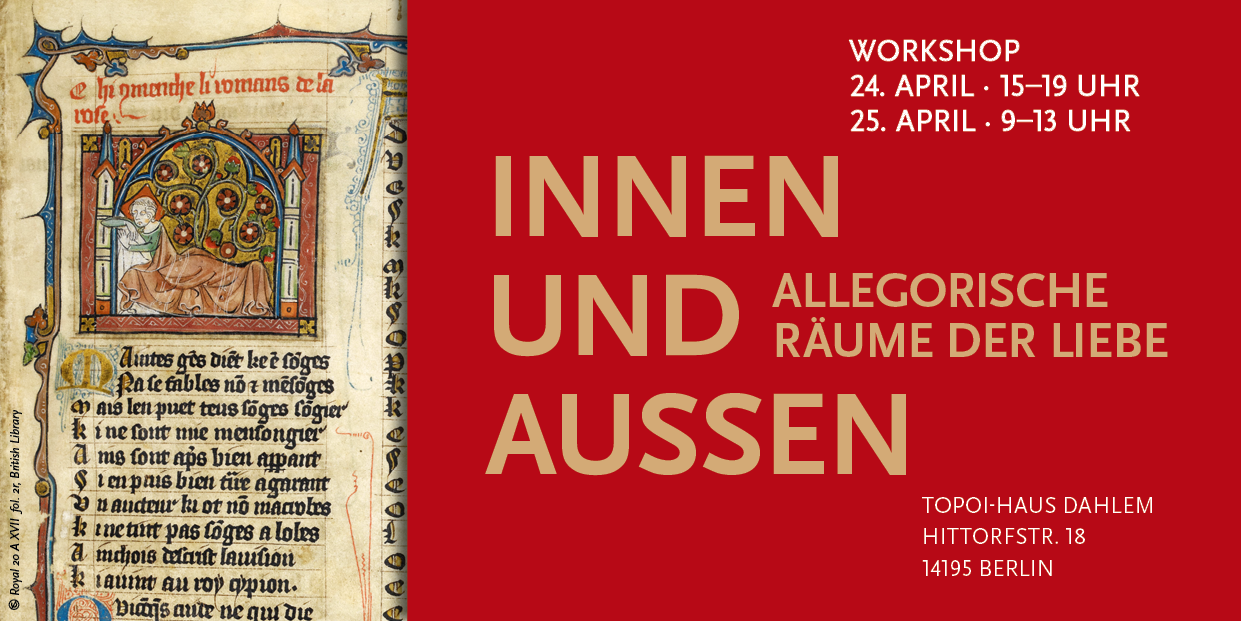 Flyer of "Innen und Aussen. Allegorische Räume der Liebe"