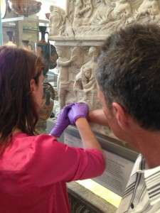 A touch tour for visually impaired guests in the Greek and Roman. © Fitzwilliam Museum, Cambridge